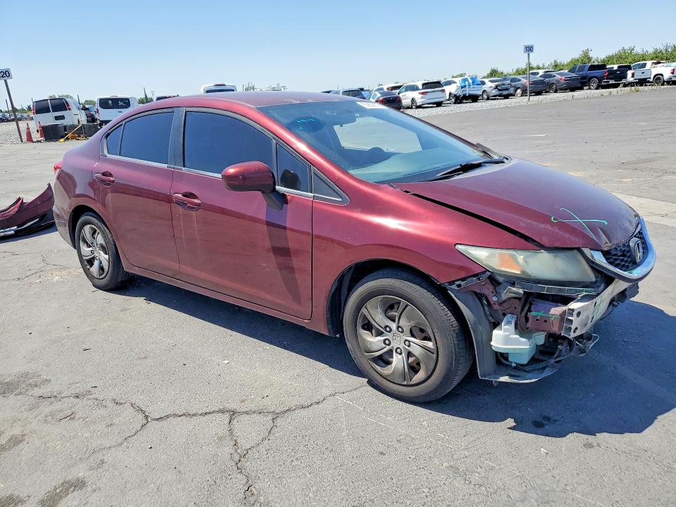2014 Honda Civic VIN 2HGFB2E5XEH558530 COPART salvage auction — FRONT END, Ca - Salvage Certificate, sold $2,800 on 2026-07-02 (photo 4)