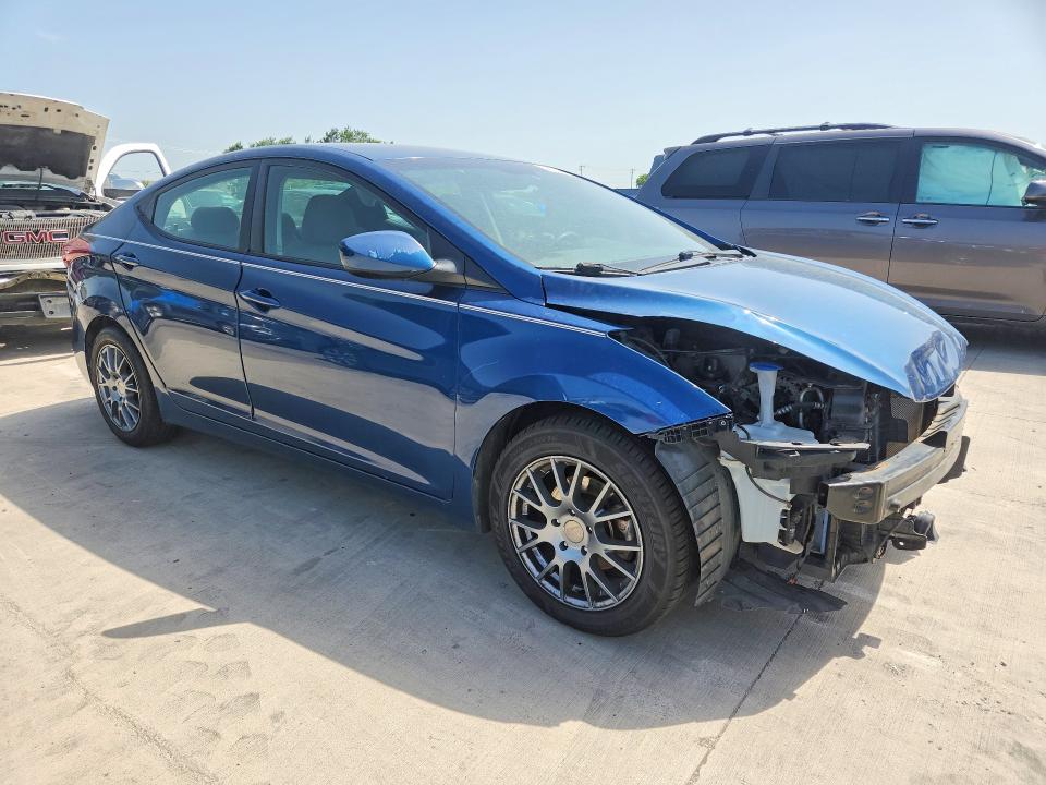 2014 Hyundai Elantra VIN KMHDH4AE1EU113947 COPART salvage auction — FRONT END, Tx - Salvage Vehicle Title, sold $2,500 on 2026-07-16 (photo 4)
