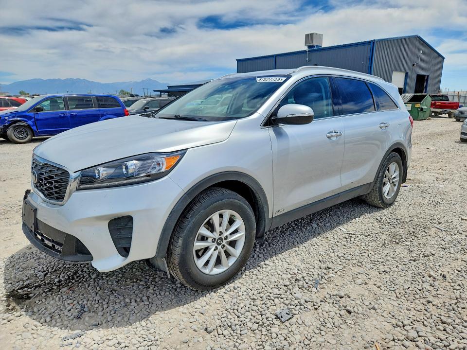 2019 Kia Sorento VIN 5XYPGDA30KG590191 COPART salvage auction — FRONT END, Ut - Salvage Certificate, sold $2,300 on 2026-07-28 (photo 1)