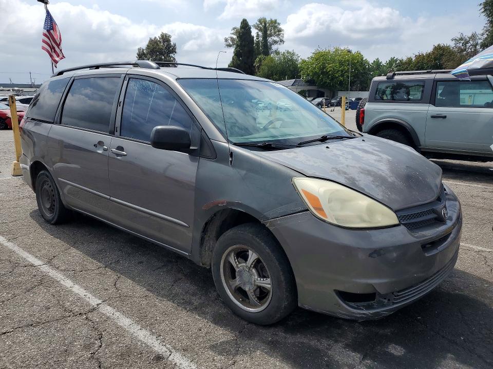 2005 Toyota Sienna VIN 5TDZA23C05S309591 COPART salvage auction — FRONT END, Ca - Dis/Dlr/Exp Only Clean Title, sold $525 on 2026-07-07 (photo 4)