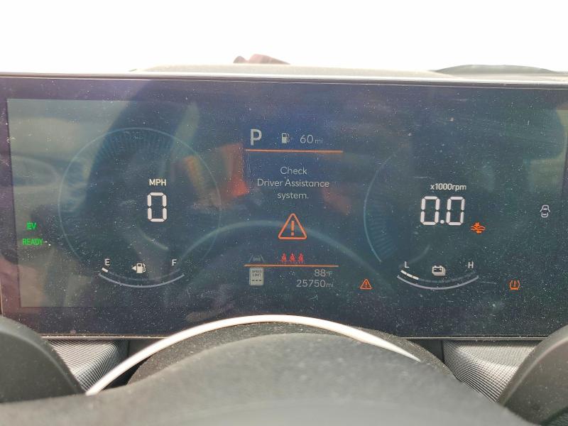 2024 Hyundai Sonata hybrid VIN KMHL34JJ7RA089863 COPART salvage auction — FRONT END, TX - CERTIFICATE OF TITLE, sold $10,000 on 2026-07-23 (photo 9)