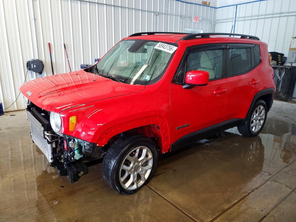 2018 Jeep VIN ZACCJBBB7JPG91124 COPART salvage auction — FRONT END, Pa - Certificate Of Salvage, sold $950 on 2026-08-05 (photo 1)