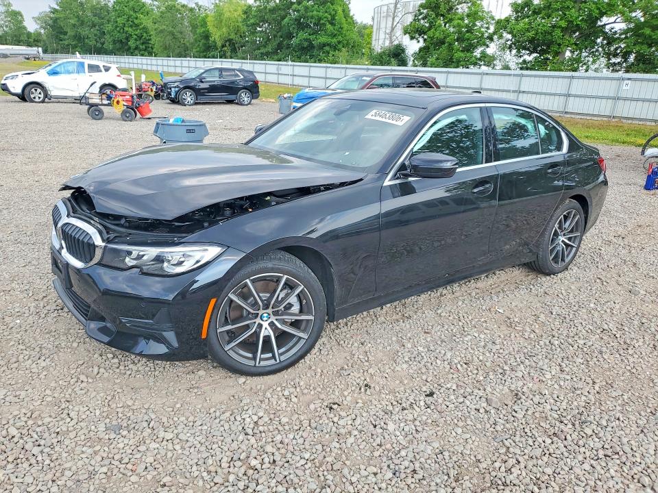2020 BMW 3er VIN WBA5R7C01LFH69074 COPART salvage auction — FRONT END, Ny - Mv-907A Salvage Certificate, sold $8,900 on 2026-08-19 (photo 1)