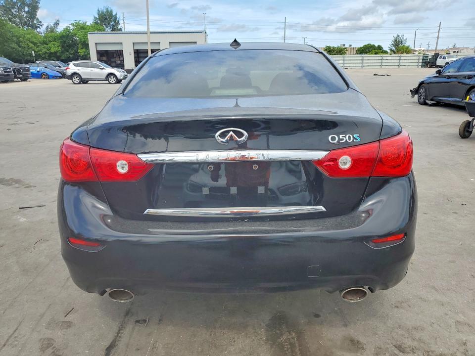 2015 Infiniti Q50 VIN JN1AV7AP4FM790708 COPART salvage auction — DAMAGE HISTORY, Fl - Certificate Of Title, sold $4,400 on 2026-07-06 (photo 6)