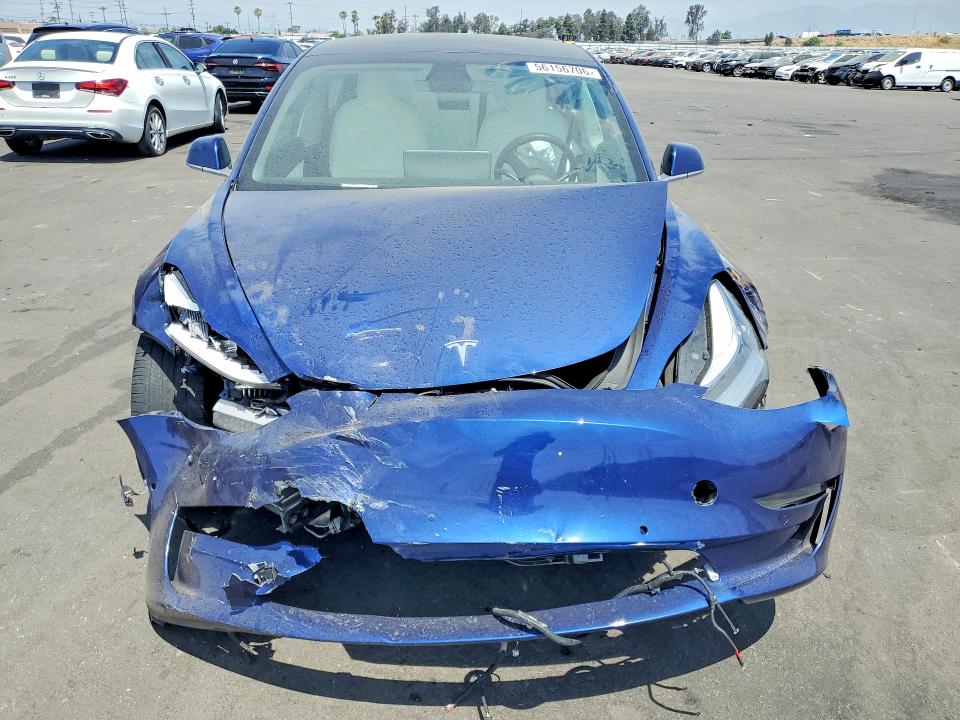 2019 Tesla Model 3 VIN 5YJ3E1EA6KF486078 COPART salvage auction — FRONT END, Ca - Salvage Certificate, sold $3,750 on 2026-07-27 (photo 5)