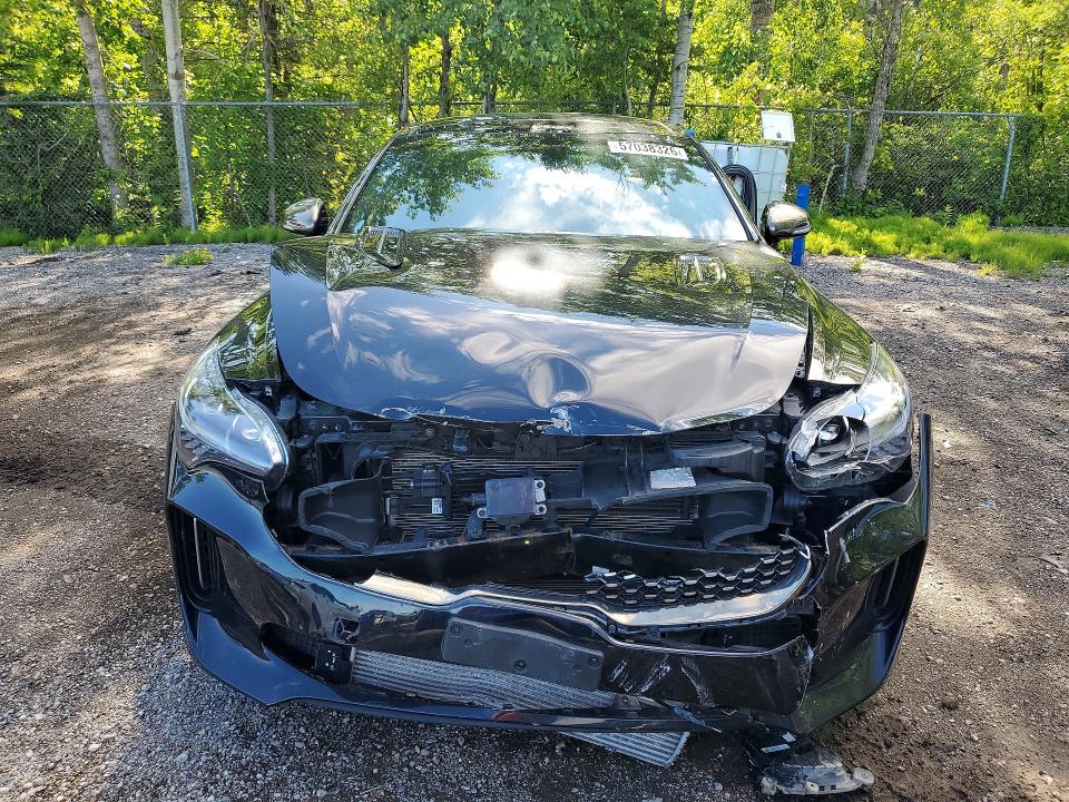 2019 Kia Stinger VIN KNAE55LC0K6068399 COPART salvage auction — FRONT END, On - Permit Salvage, sold $7,300 on 2026-07-30 (photo 5)