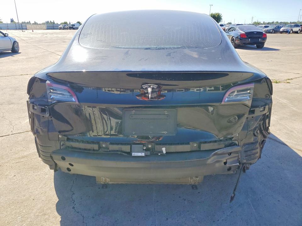 2018 Tesla Model 3 VIN 5YJ3E1EA8JF172768 COPART salvage auction — REAR END, Ca - Salvage Certificate, sold $6,200 on 2026-07-27 (photo 6)
