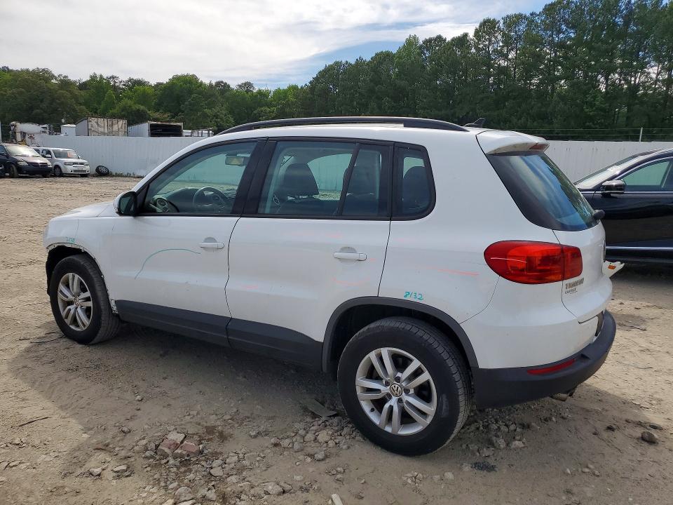 2017 Volkswagen Tiguan VIN WVGBV7AX4HW511553 COPART salvage auction — FRONT END, Md - Cert Of Salvage < 75% Damage, sold $2,250 on 2026-08-11 (photo 2)
