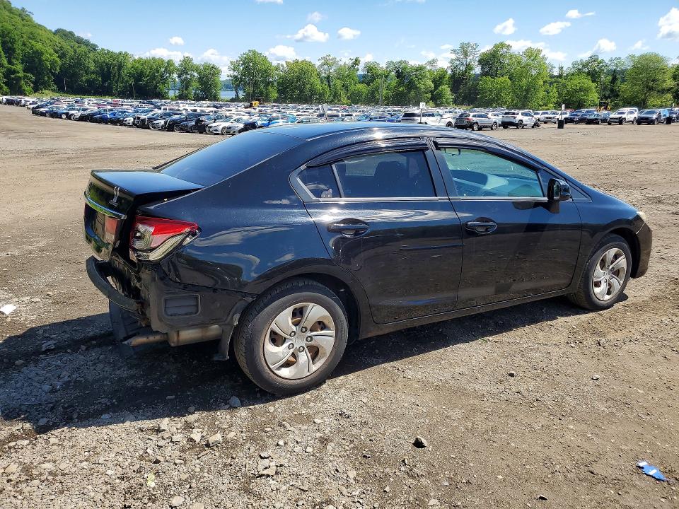 2013 Honda Civic VIN 19XFB2F5XDE211268 COPART salvage auction — REAR END, Ny - Mv-907A Salvage Certificate, sold $1,650 on 2026-07-02 (photo 3)