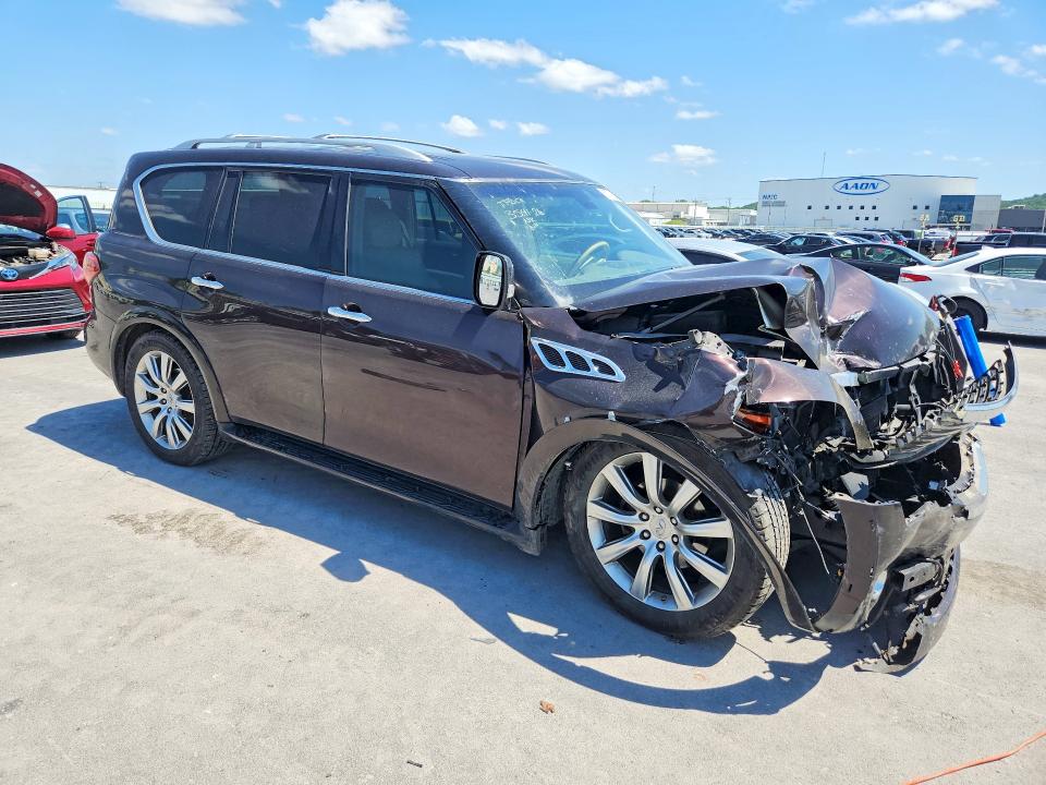 2012 Infiniti Qx56 VIN JN8AZ2NC3C9316540 COPART salvage auction — FRONT END, Ok - Cert Of Title-Salvage, sold $875 on 2026-07-15 (photo 4)