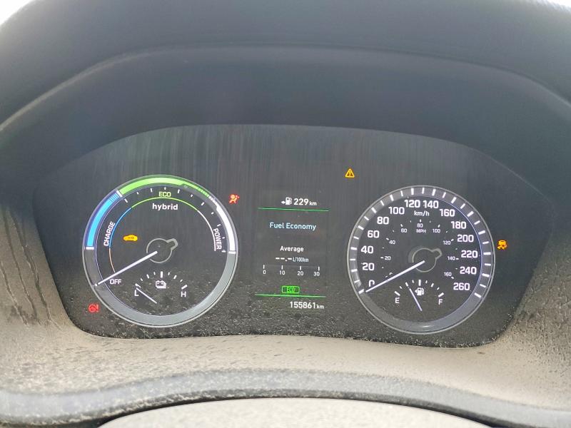 2018 Hyundai Sonata hybrid VIN KMHE34L36JA087422 COPART salvage auction — FRONT END, ON - PERMIT SALVAGE, sold $2,000 on 2026-07-16 (photo 9)