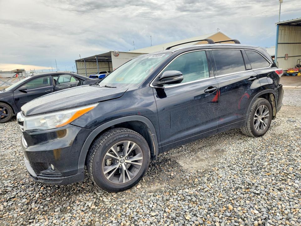2016 Toyota Highlander VIN 5TDJKRFH6GS277811 COPART salvage auction — REAR END, Co - Salvage Title, sold $7,100 on 2026-07-28 (photo 1)