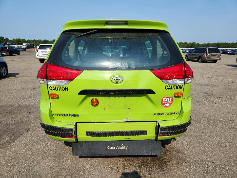 2014 Toyota Sienna VIN 5TDZK3DC1ES480352 COPART salvage auction — FRONT END, Ny - Certificate Of Title, sold $3,350 on 2026-07-06 (photo 6)