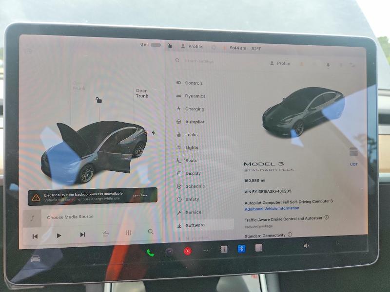 2019 Tesla Model 3 VIN 5YJ3E1EA3KF436299 COPART salvage auction — MINOR DENT/SCRATCHES, Md - Certificate Of Title (P), sold $5,500 on 2026-07-02 (photo 9)