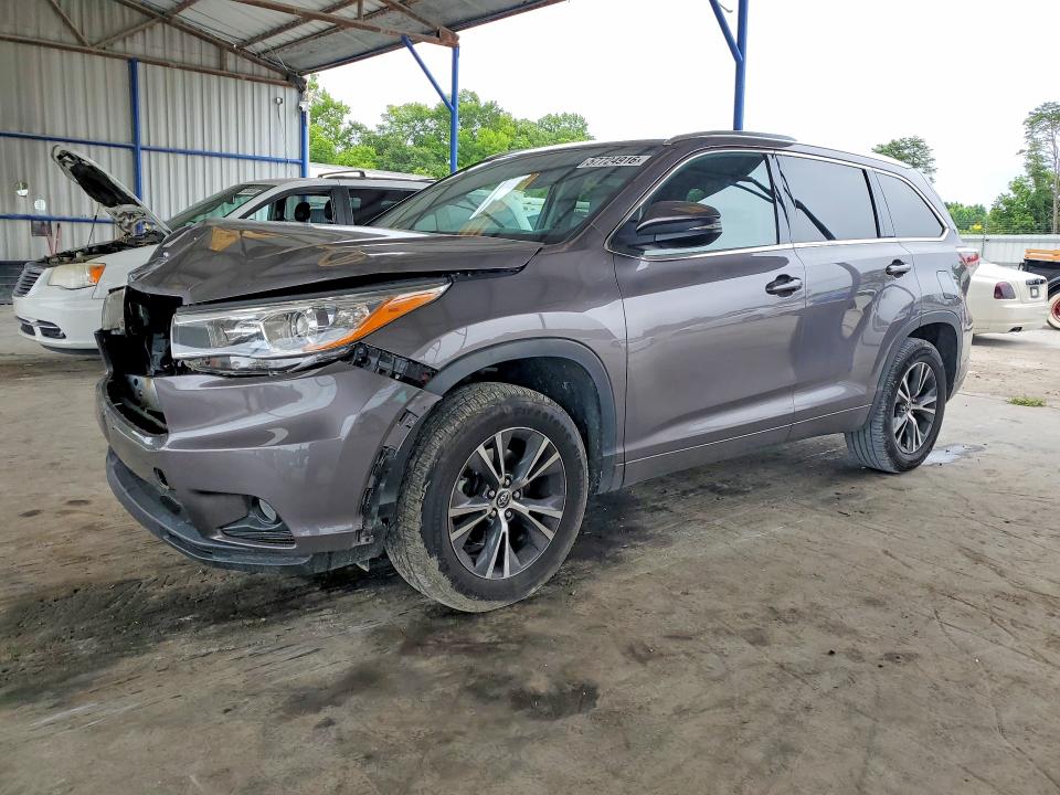 2016 Toyota Highlander VIN 5TDKKRFH6GS503737 COPART salvage auction — FRONT END, Ga - Cert Of Title-Salvage, sold $8,100 on 2026-07-23 (photo 1)