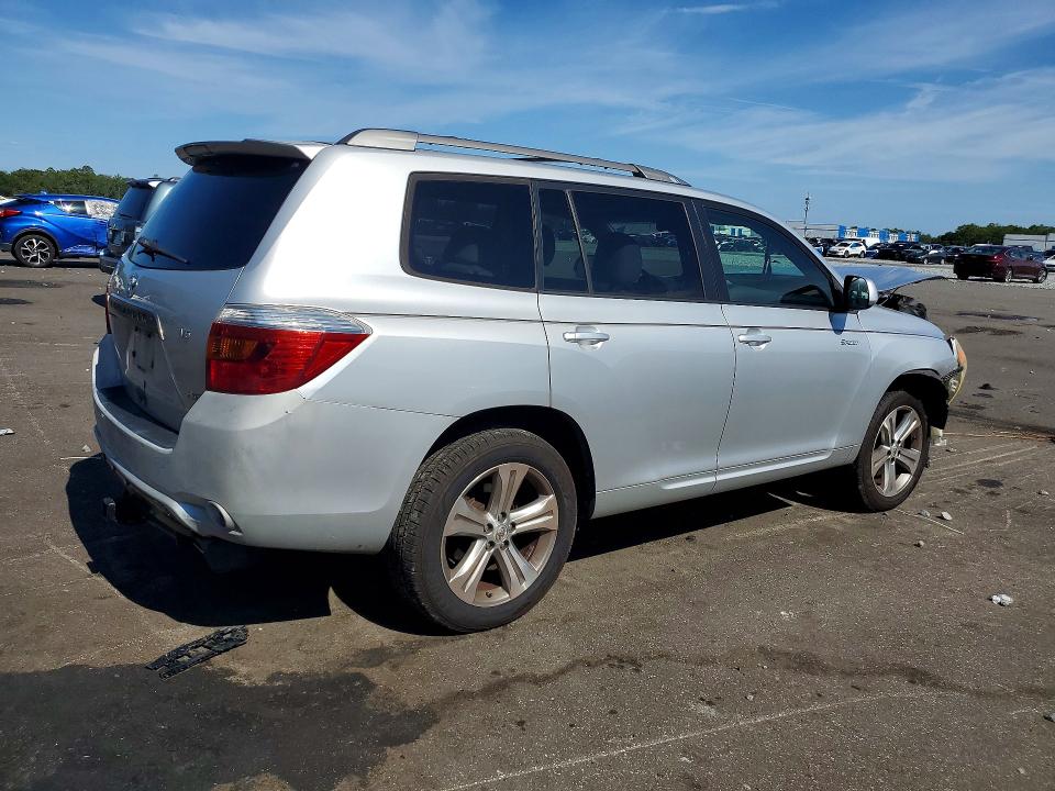 2008 Toyota Highlander VIN JTEES43A082072176 COPART salvage auction — FRONT END, Fl - Certificate Of Destruction, sold $1,150 on 2026-07-06 (photo 3)