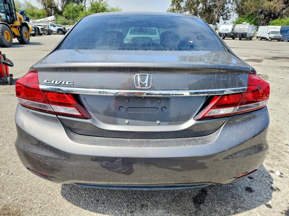 2013 Honda Civic VIN 2HGFB2F50DH513528 COPART salvage auction — FRONT END, Ca - Salvage Certificate, sold $1,600 on 2026-07-02 (photo 6)