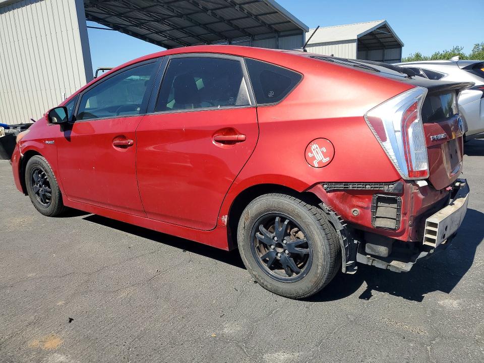 2013 Toyota Prius VIN JTDKN3DU7D1709680 COPART salvage auction — REAR END, Ca - Salvage Certificate, sold $1,300 on 2026-07-02 (photo 2)
