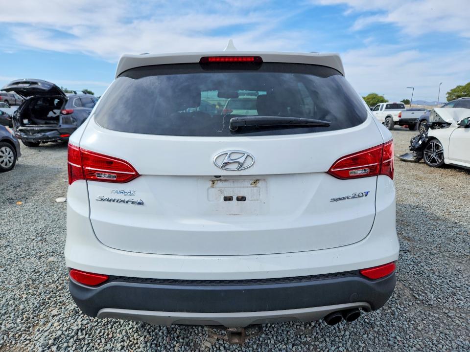 2014 Hyundai Santa fe VIN 5XYZU3LA7EG198532 COPART salvage auction — MINOR DENT/SCRATCHES, Ca - Dis/Dlr/Exp Only Clean Title, sold $2,400 on 2026-07-03 (photo 6)