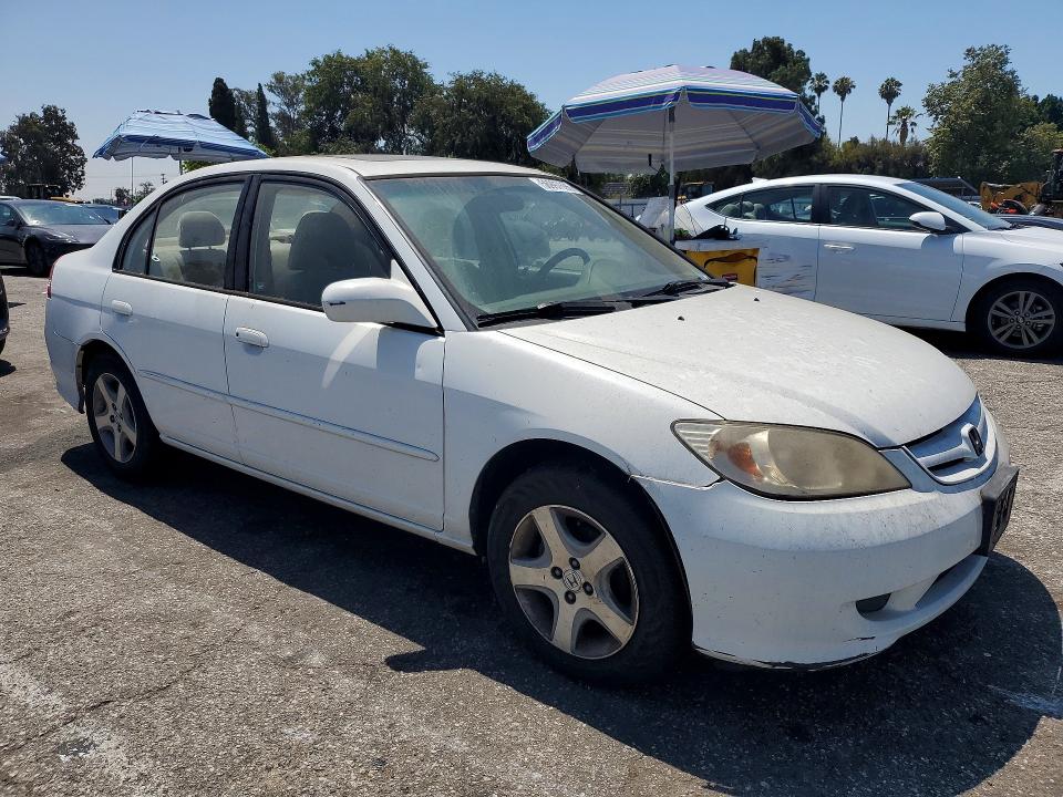 2005 Honda Civic VIN JHMES26795S000315 COPART salvage auction — FRONT END, Ca - Dis/Dlr/Exp Only Clean Title, sold $700 on 2026-07-07 (photo 4)