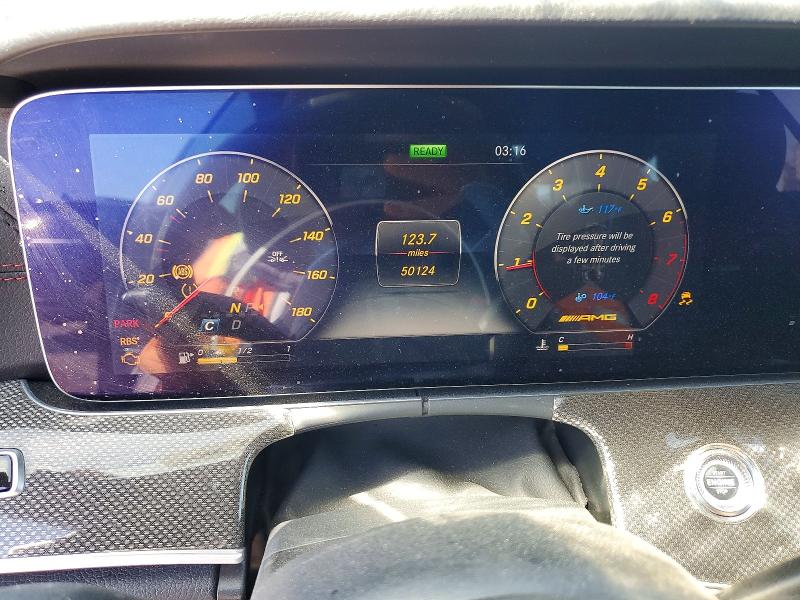 2019 Mercedes-benz E-klasse amg VIN WDD1J6BB9KF087437 COPART salvage auction — FRONT END, Ca - Salvage Certificate, sold $18,400 on 2026-07-31 (photo 9)
