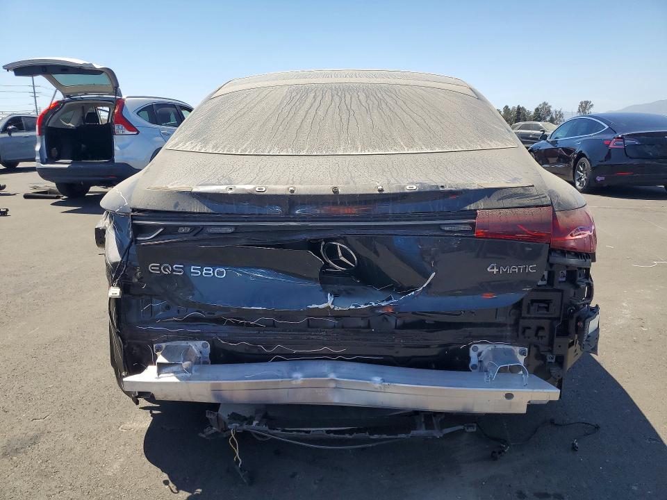 2024 Mercedes-benz Eqs VIN W1KCG4EB1RA046105 COPART salvage auction — REAR END, Ca - Salvage Certificate, sold $25,750 on 2026-07-20 (photo 6)