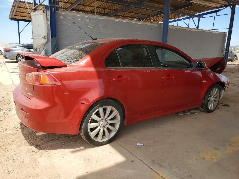 2009 Mitsubishi Lancer VIN JA3AU86W79U008765 COPART salvage auction — FRONT END, Az - Cert Of Title - Salvage, sold $300 on 2026-07-14 (photo 3)