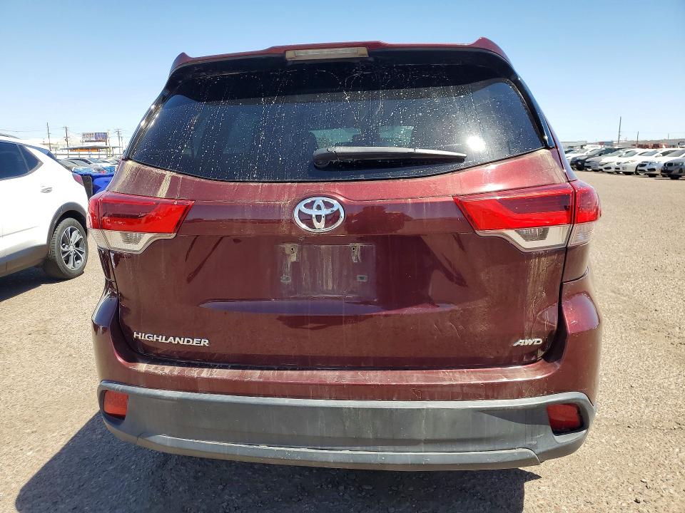 2017 Toyota Highlander VIN 5TDBZRFH7HS467148 COPART salvage auction — FRONT END, Ms - Certificate Of Title, sold $3,550 on 2026-07-02 (photo 6)