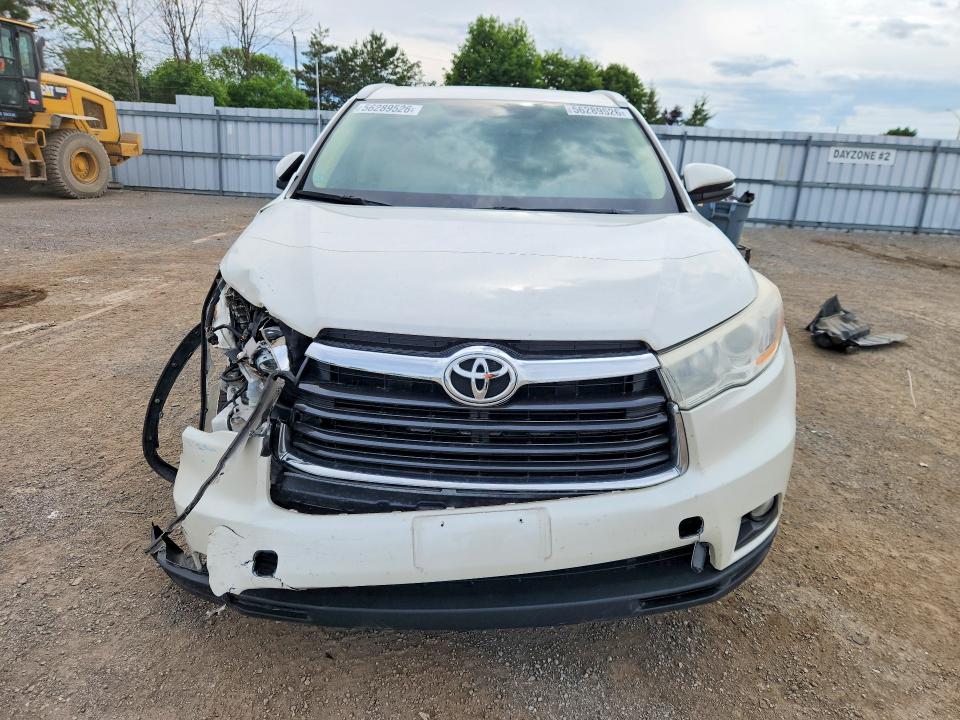 2015 Toyota Highlander VIN 5TDJKRFH5FS199939 COPART salvage auction — FRONT END, On - Permit Salvage, sold $4,600 on 2026-07-28 (photo 5)