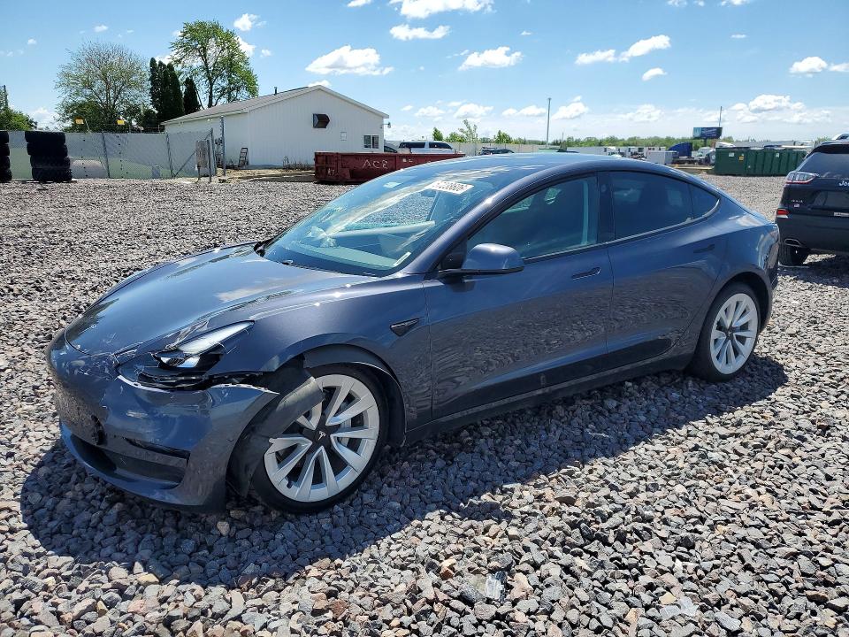 2021 Tesla Model 3 VIN 5YJ3E1EB0MF983543 COPART salvage auction — SIDE, In - Cert Of Title-Salvage Title, sold $4,600 on 2026-07-28 (photo 1)