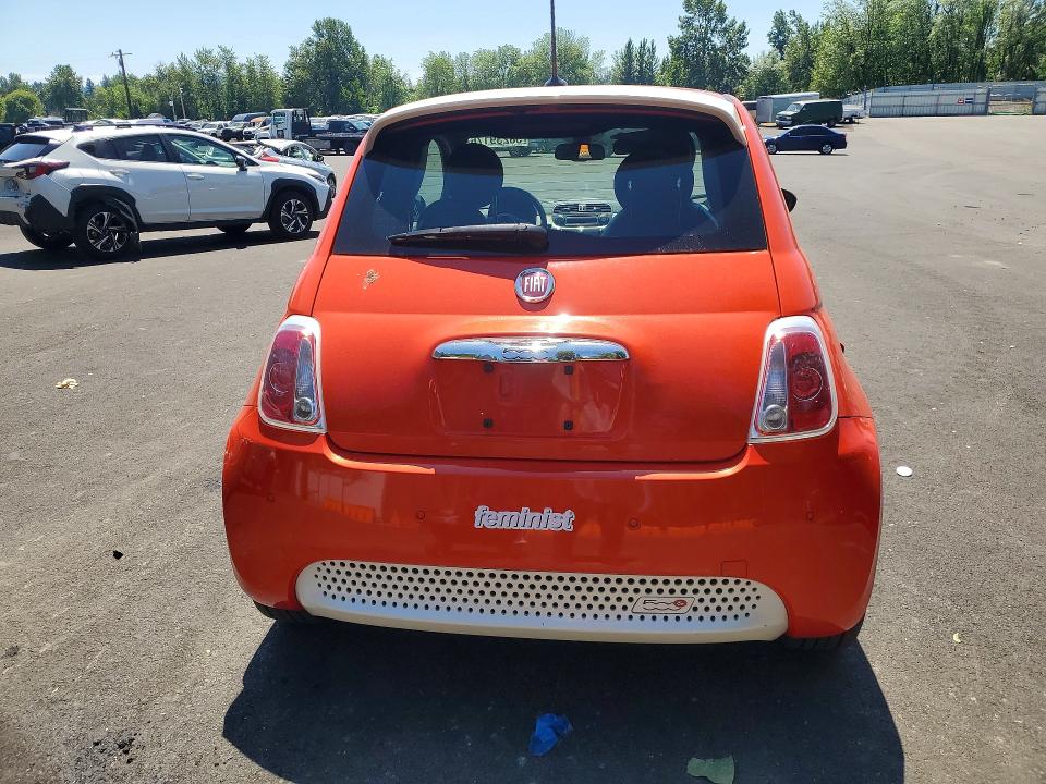 2013 Fiat 500 VIN 3C3CFFGE2DT751050 COPART salvage auction — FRONT END, Or - Salvage Title Certificate, sold $1,550 on 2026-07-27 (photo 6)