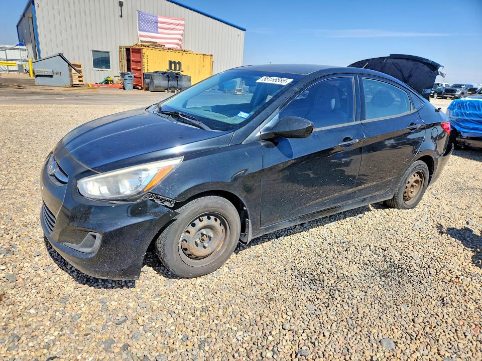 2016 Hyundai Accent VIN KMHCT4AE9GU991395 COPART salvage auction — REAR END, Tx - Salvage Vehicle Title, sold $90 on 2026-07-14 (photo 1)