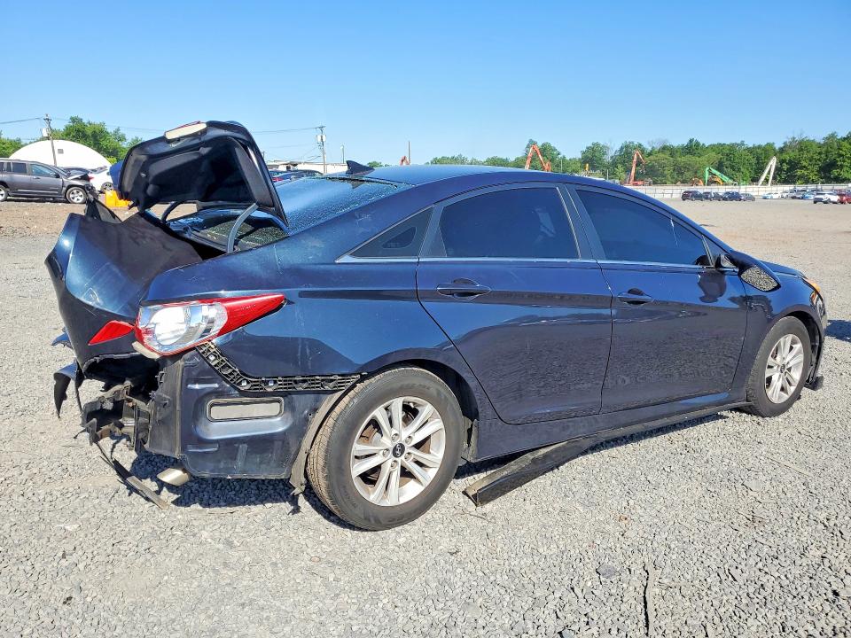 2014 Hyundai Sonata VIN 5NPEB4AC7EH813023 COPART salvage auction — REAR END, Nj - Cert Of Title-Salvage, sold $725 on 2026-07-02 (photo 3)