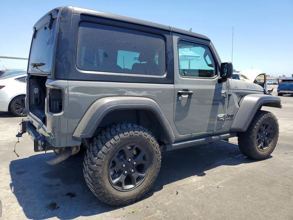 2023 Jeep Wrangler / VIN 1C4HJXAG0PW585593 COPART salvage auction — REAR END, Ca - Salvage Certificate, sold $6,400 on 2026-07-24 (photo 3)