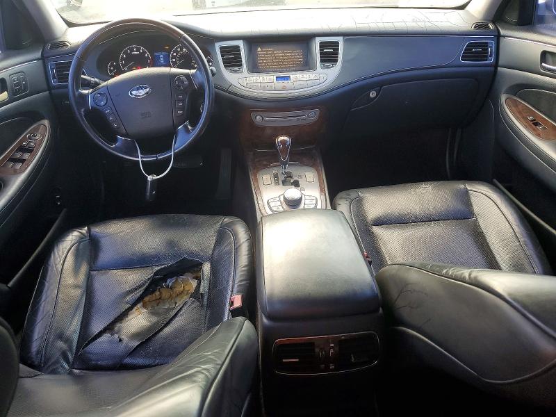 2009 Hyundai Genesis VIN KMHGC46F79U055006 COPART salvage auction — REAR END, FL - CERT OF TITLE SLVG REBUILDABLE, sold $15 on 2026-07-21 (photo 8)