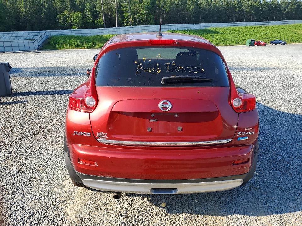 2012 Nissan Juke VIN JN8AF5MV4CT120123 COPART salvage auction — MINOR DENT/SCRATCHES, Nc - Dealer Only Clean Title (P), sold $2,500 on 2026-07-02 (photo 6)