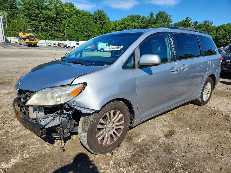2014 Toyota Sienna VIN 5TDYK3DC1ES504516 COPART salvage auction — FRONT END, MA - CERT OF TITLE-RECONSTRCTD COLL, sold $2,750 on 2026-07-02 (photo 1)