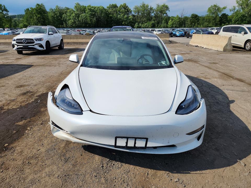 2021 Tesla Model 3 VIN 5YJ3E1EB7MF047435 COPART salvage auction — FRONT END, NY - MV-907A SALVAGE CERTIFICATE, sold $6,900 on 2026-07-28 (photo 5)