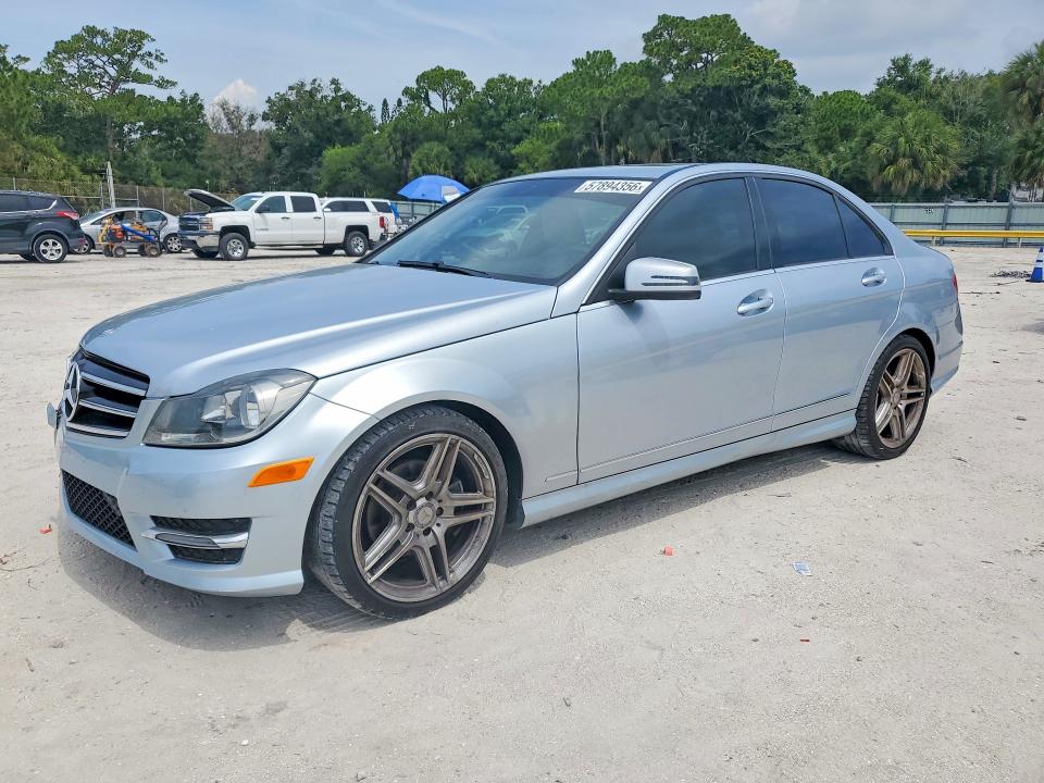 2014 Mercedes-benz VIN WDDGF4HBXEA957897 COPART salvage auction — SIDE, Fl - Cert Of Title Slvg Rebuildable, sold $850 on 2026-07-14 (photo 1)