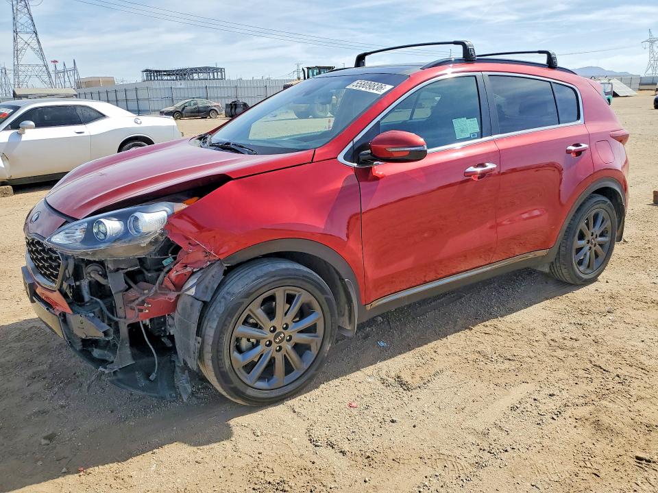 2020 Kia Sportage VIN KNDP63AC6L7695765 COPART salvage auction — FRONT END, Ca - Salvage Certificate, sold $4,100 on 2026-07-20 (photo 1)