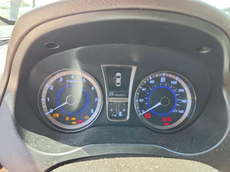 2013 Hyundai Azera VIN KMHFH4JG9DA232999 COPART salvage auction — FRONT END, Fl - Certificate Of Title, sold $650 on 2026-07-09 (photo 9)
