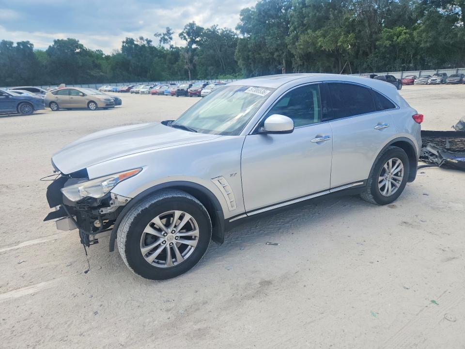 2014 Infiniti Qx70 VIN JN8CS1MU3EM451082 COPART salvage auction — FRONT END, Fl - Cert Of Title Slvg Rebuildable, sold $1,100 on 2026-07-07 (photo 1)