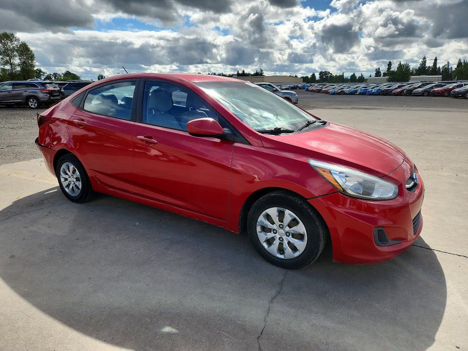 2015 Hyundai Accent VIN KMHCT4AEXFU825384 COPART salvage auction — REAR END, Or - Salvage Title Certificate, sold $500 on 2026-07-27 (photo 4)