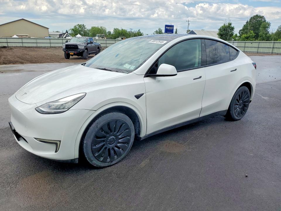 2023 Tesla Model y VIN 7SAYGDEE1PF611177 COPART salvage auction — REAR END, Ny - Cert Of Title-Rebuilt Salvage, sold $14,300 on 2026-07-06 (photo 1)