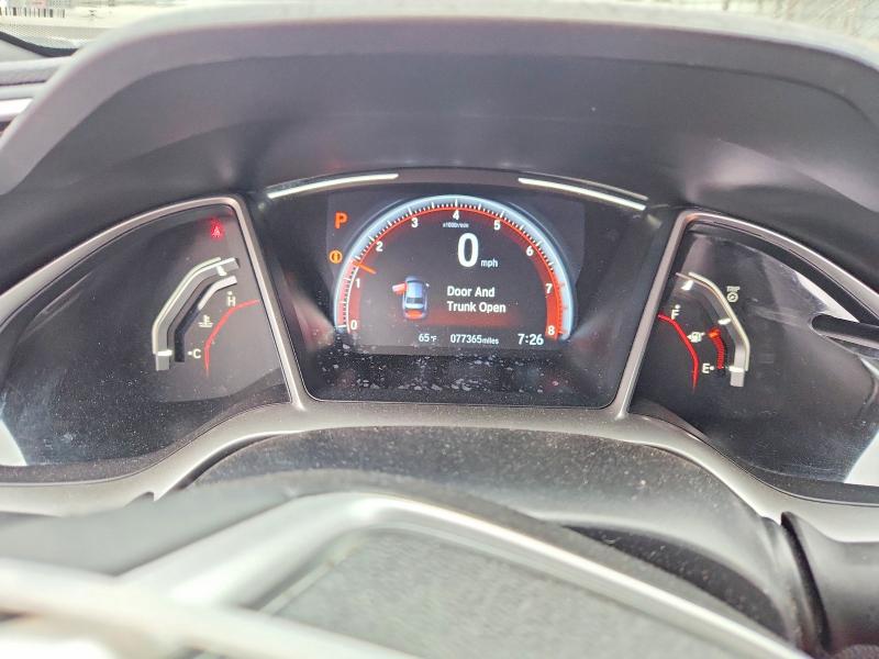 2020 Honda Civic VIN 2HGFC2F82LH581030 COPART salvage auction — REAR END, Ca - Salvage Certificate, sold $7,500 on 2026-07-28 (photo 9)