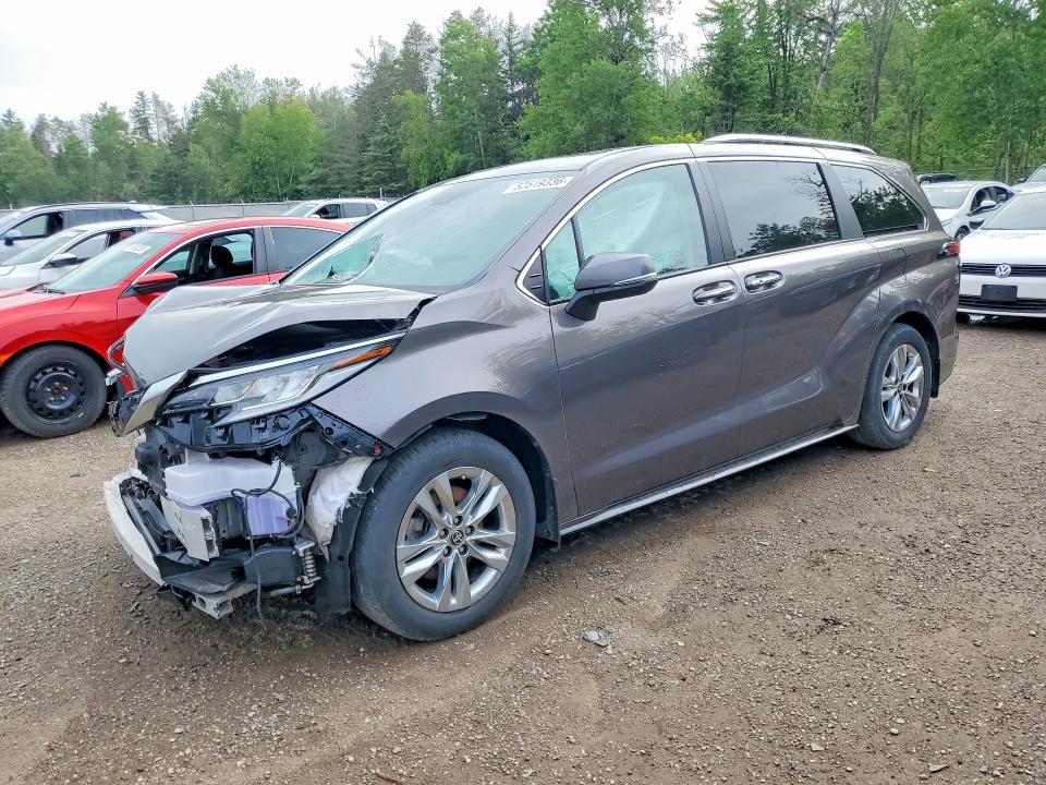 2022 Toyota Sienna VIN 5TDGSKFC2NS067063 COPART salvage auction — FRONT END, ON - PERMIT SALVAGE, sold $5,300 on 2026-07-28 (photo 1)