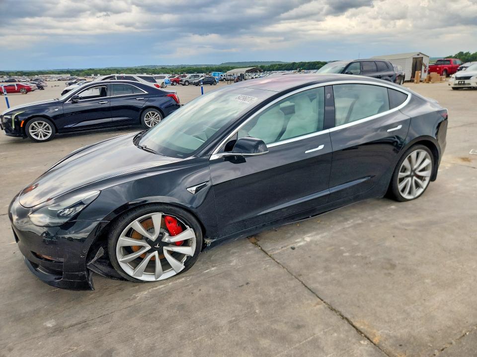 2018 Tesla Model 3 VIN 5YJ3E1EB5JF171084 COPART salvage auction — FRONT END, Tx - Salvage Vehicle Title, sold $4,550 on 2026-07-30 (photo 1)