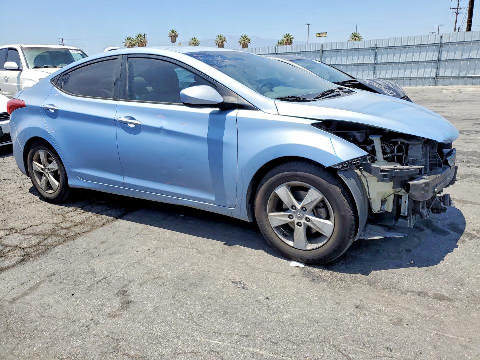 2013 Hyundai VIN KMHDH4AE1DU726648 COPART salvage auction — FRONT END, CA - SALVAGE CERTIFICATE, sold $900 on 2026-07-02 (photo 4)