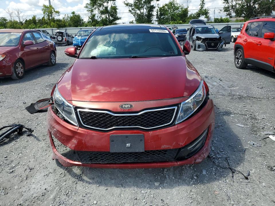 2013 Kia Optima VIN 5XXGR4A67DG123233 COPART salvage auction — FRONT END, Fl - Cert Of Title Slvg Rebuildable, sold $350 on 2026-07-10 (photo 5)