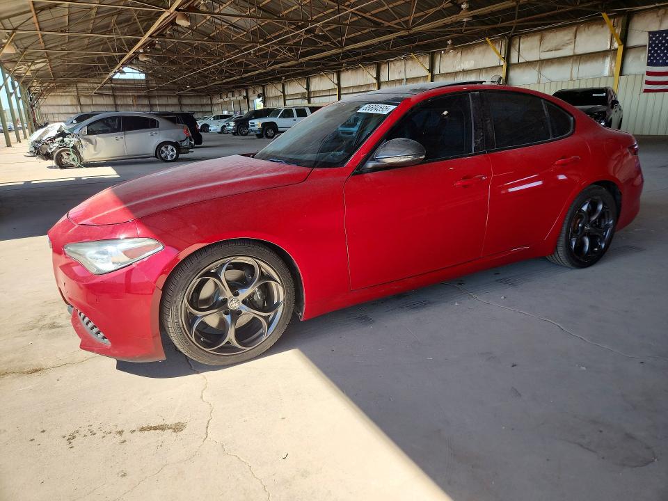 2018 Alfa romeo Giulia VIN ZARFAECN8J7595755 COPART salvage auction — MINOR DENT/SCRATCHES, NJ - CERT OF TITLE-SALVAGE, sold $1,400 on 2026-08-03 (photo 1)